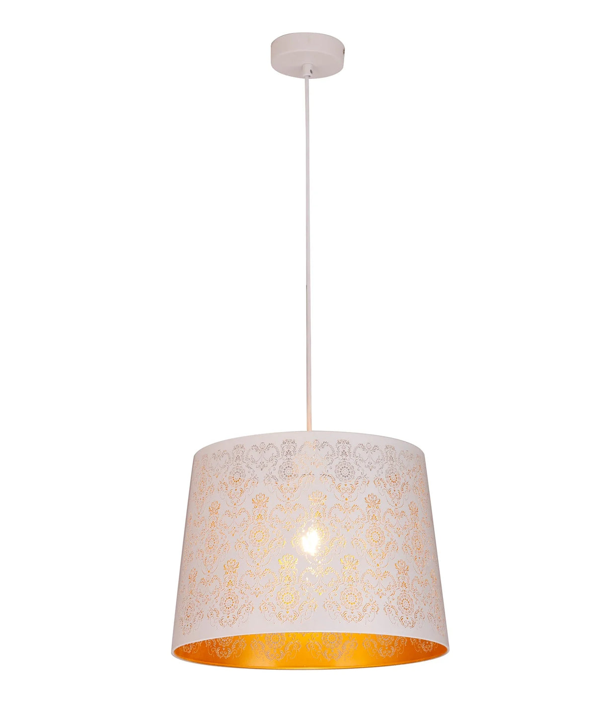 CLA PENSHADE Interior Slanted with Laser Cut with Fleur Pattern Pendant Lights
