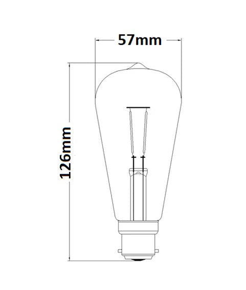 CLA ST57 LED Filament Globes 4W