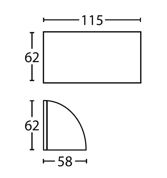 CLA STE Exterior 12V Matte Black Curved Surface Mounted Step Wall Lights IP65
