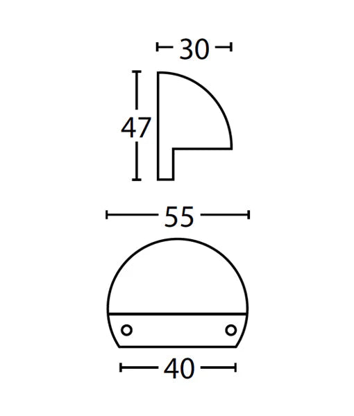 CLA STE Exterior LED 12V Eyelid Step Wall Lights IP65