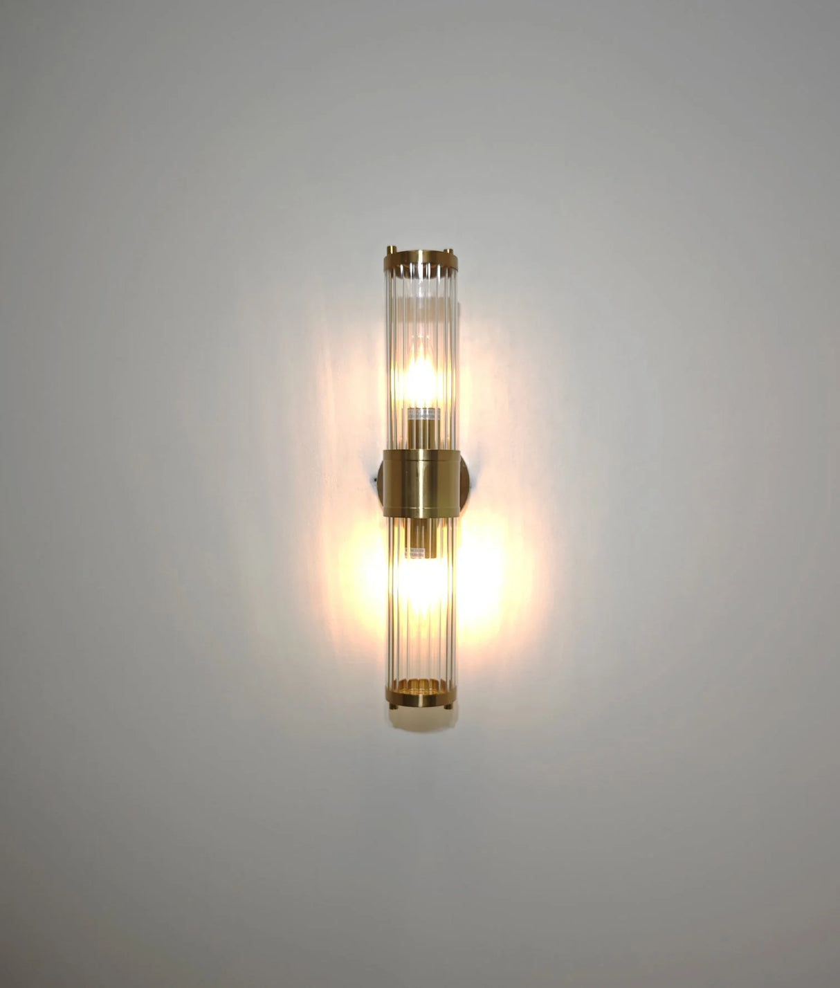 CLA TIEMPO Interior Up/Down Tubular Clear Glass Wall Lights