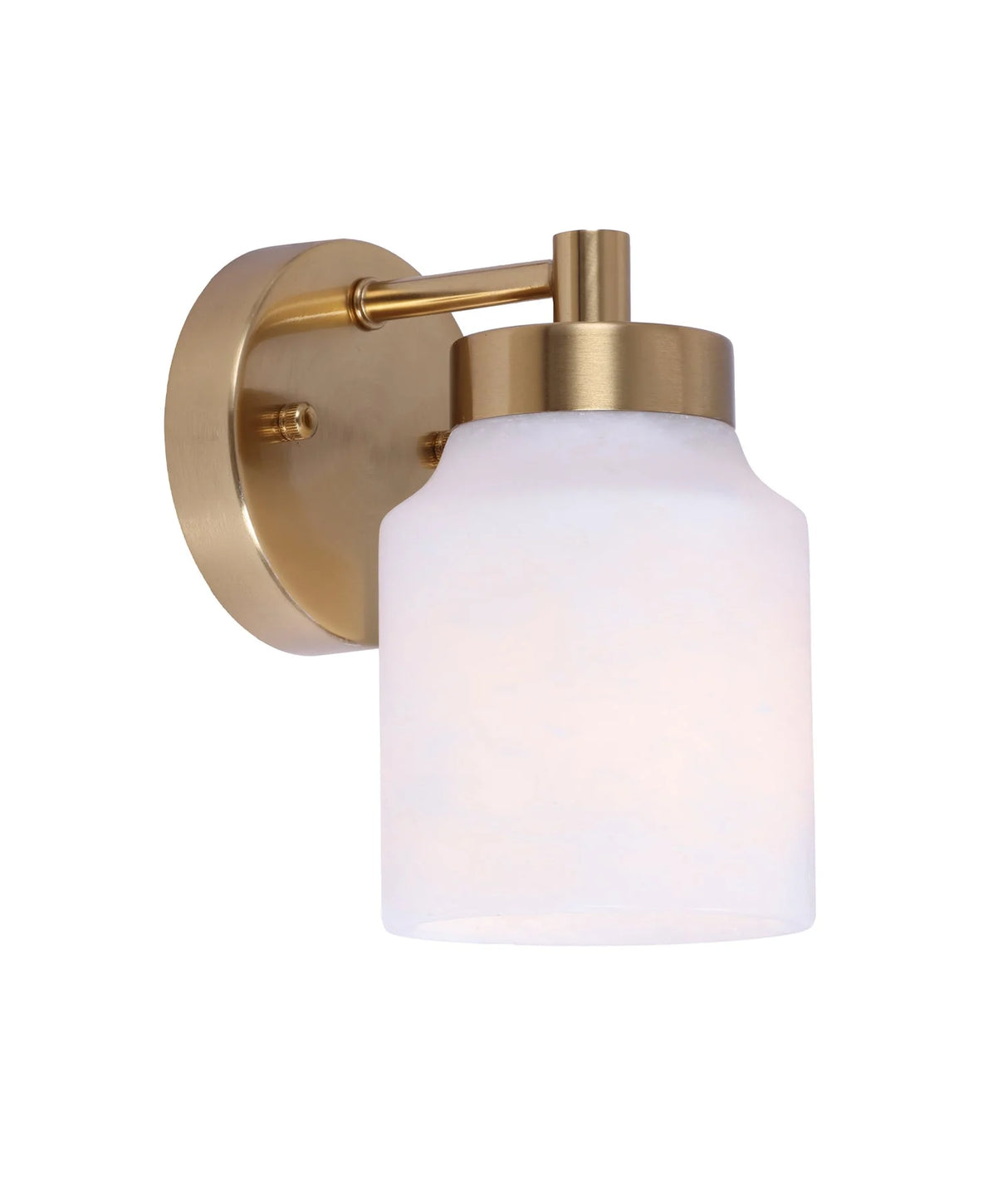 CLA Tufo Interior White Jar Alabaster with Brass Highlight Wall Light