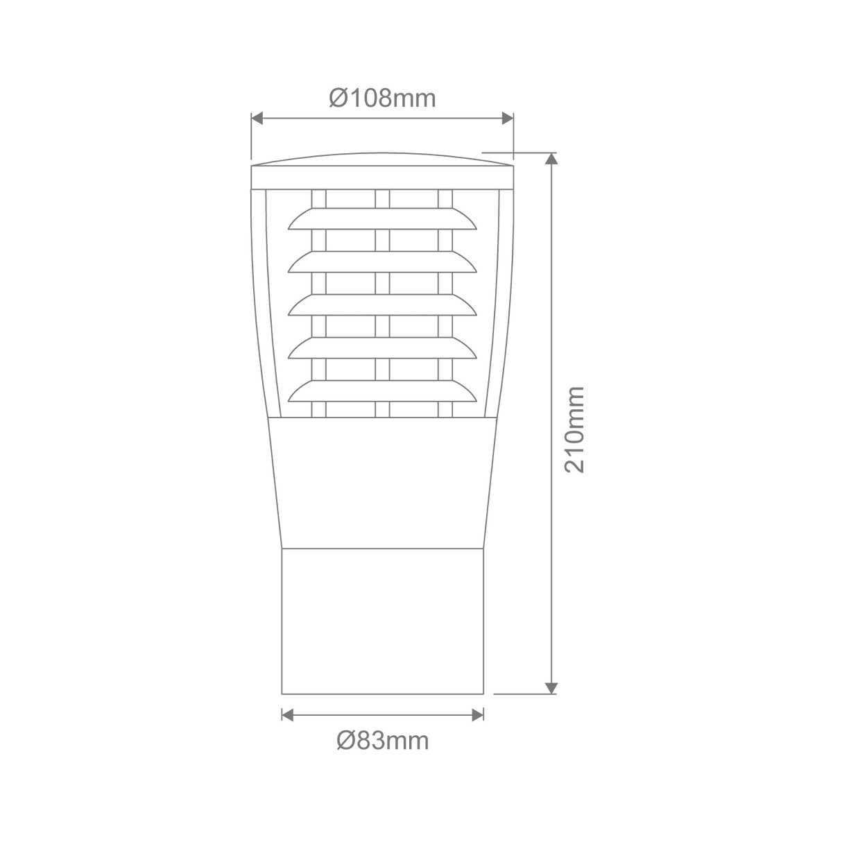 Domus BL-300 Bollard Head E27
