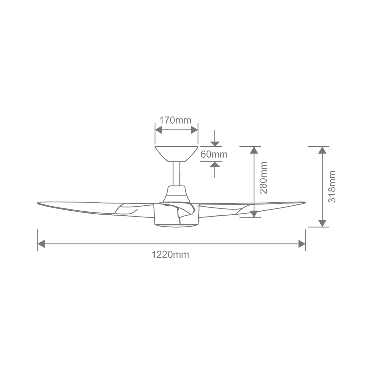 Domus BLAST-48 DC Ceiling Fan