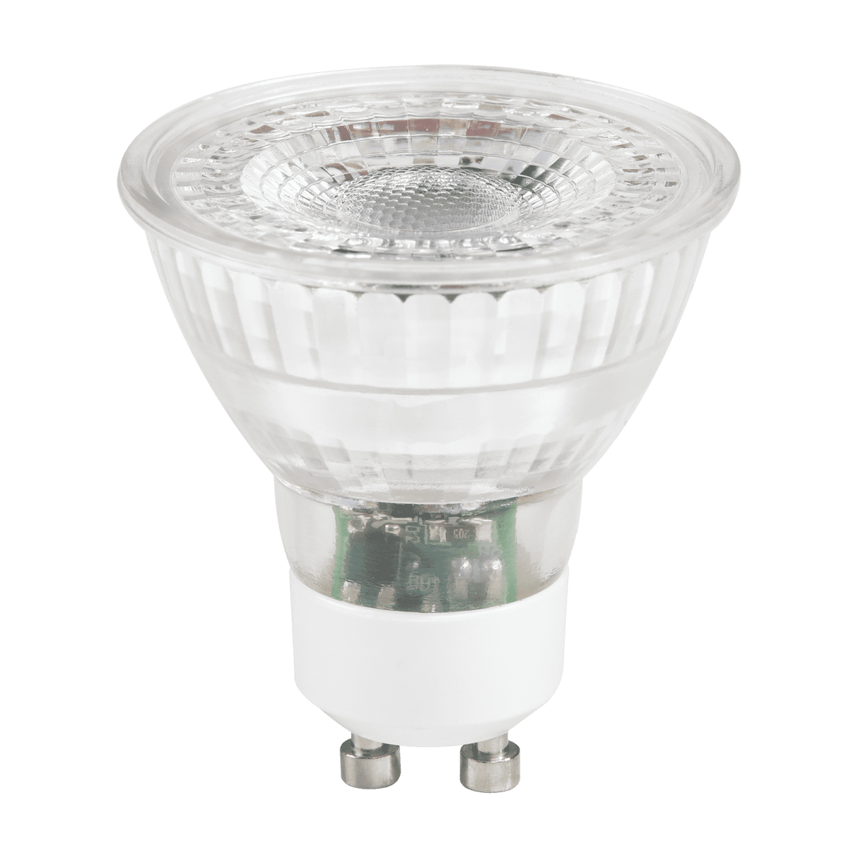 Energy-efficient 6W GU10 LED bulb for 240V fittings on a green background