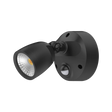 Black Domus MURO-ECO-10S 10W LED sensor trio wall light on a white background