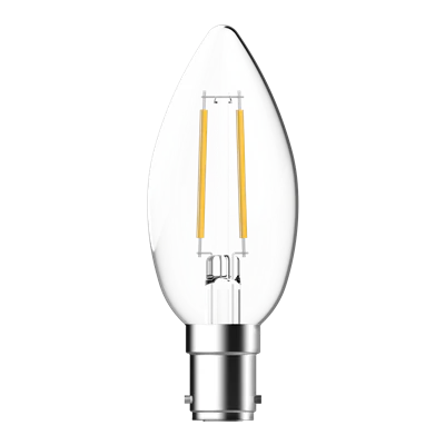 Domus 4.2W LED candle lamp ideal for chandeliers and wall lights on a white background