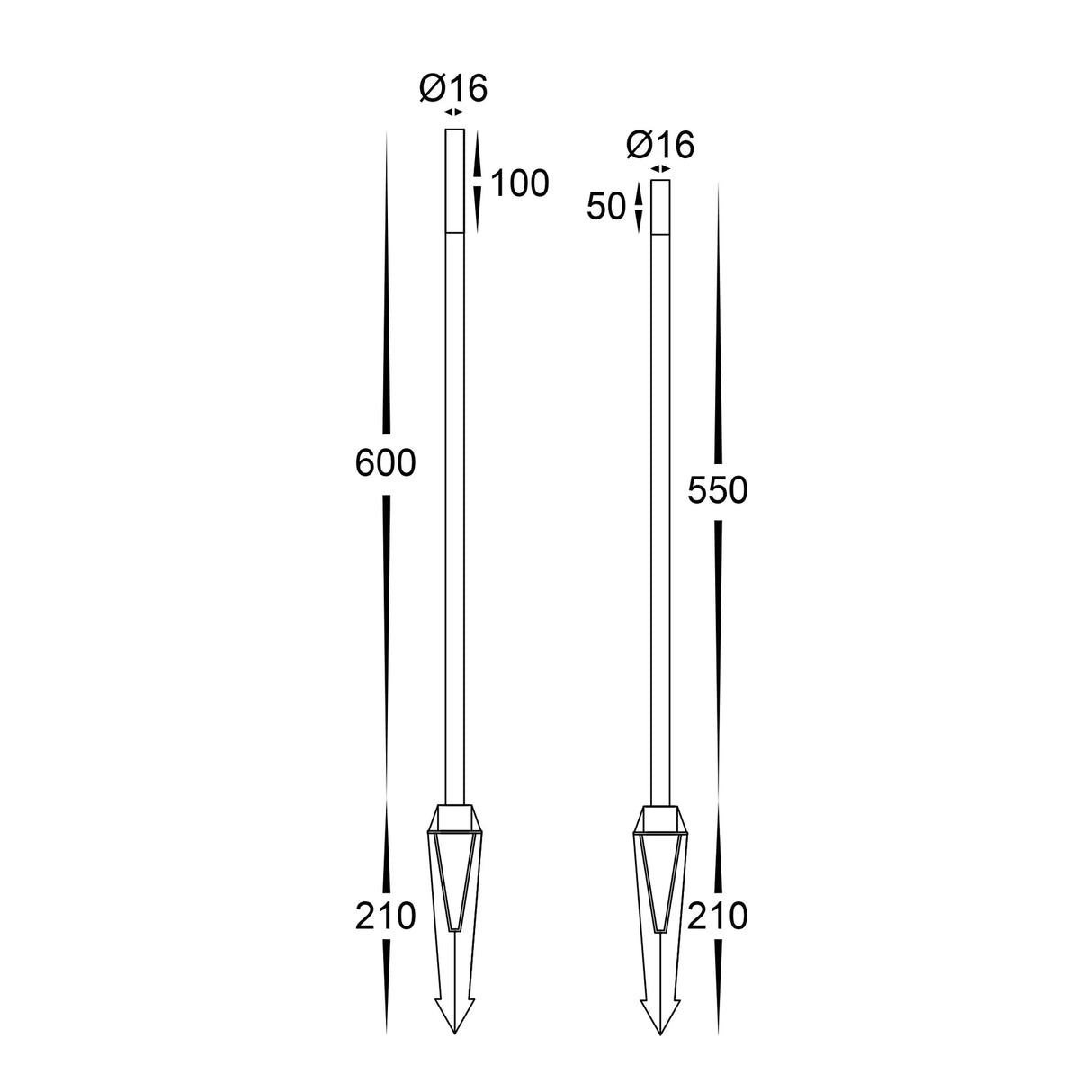 Havit HV1514RGBCW-BLK-KIT Drique Aluminium Black RGBCW 5 Light LED Bollard Spike Light Kit