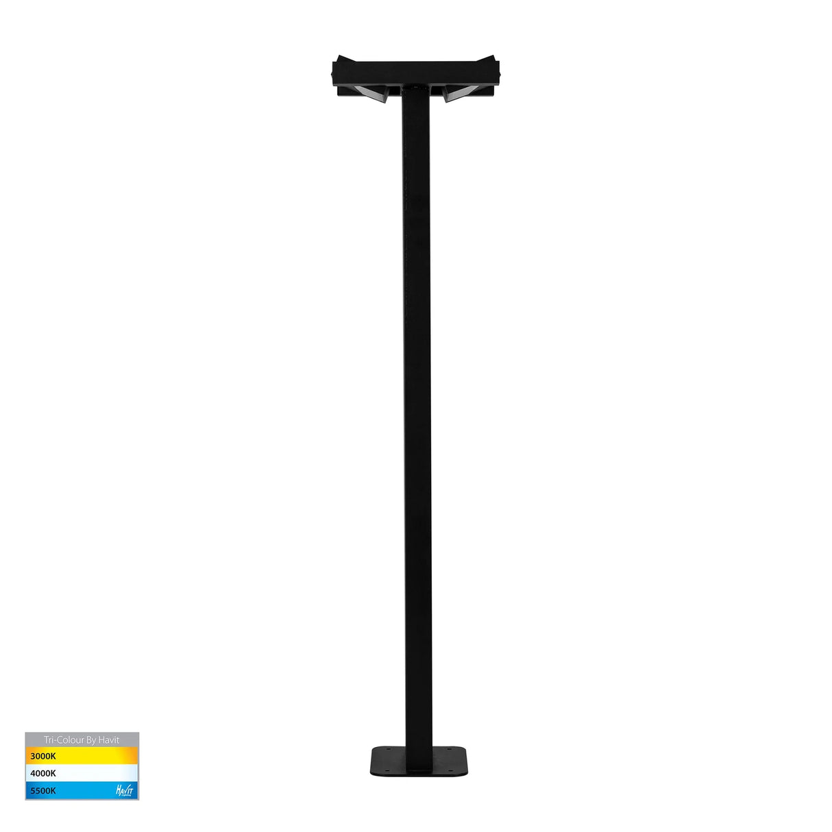 Havit HV1635T-BLK-240V Locu Black Double Adjustable LED Bollard Light