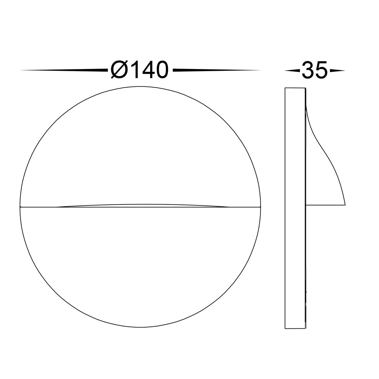 Havit HV3227T-WHT Lisca Aluminium White Round LED Wall Light