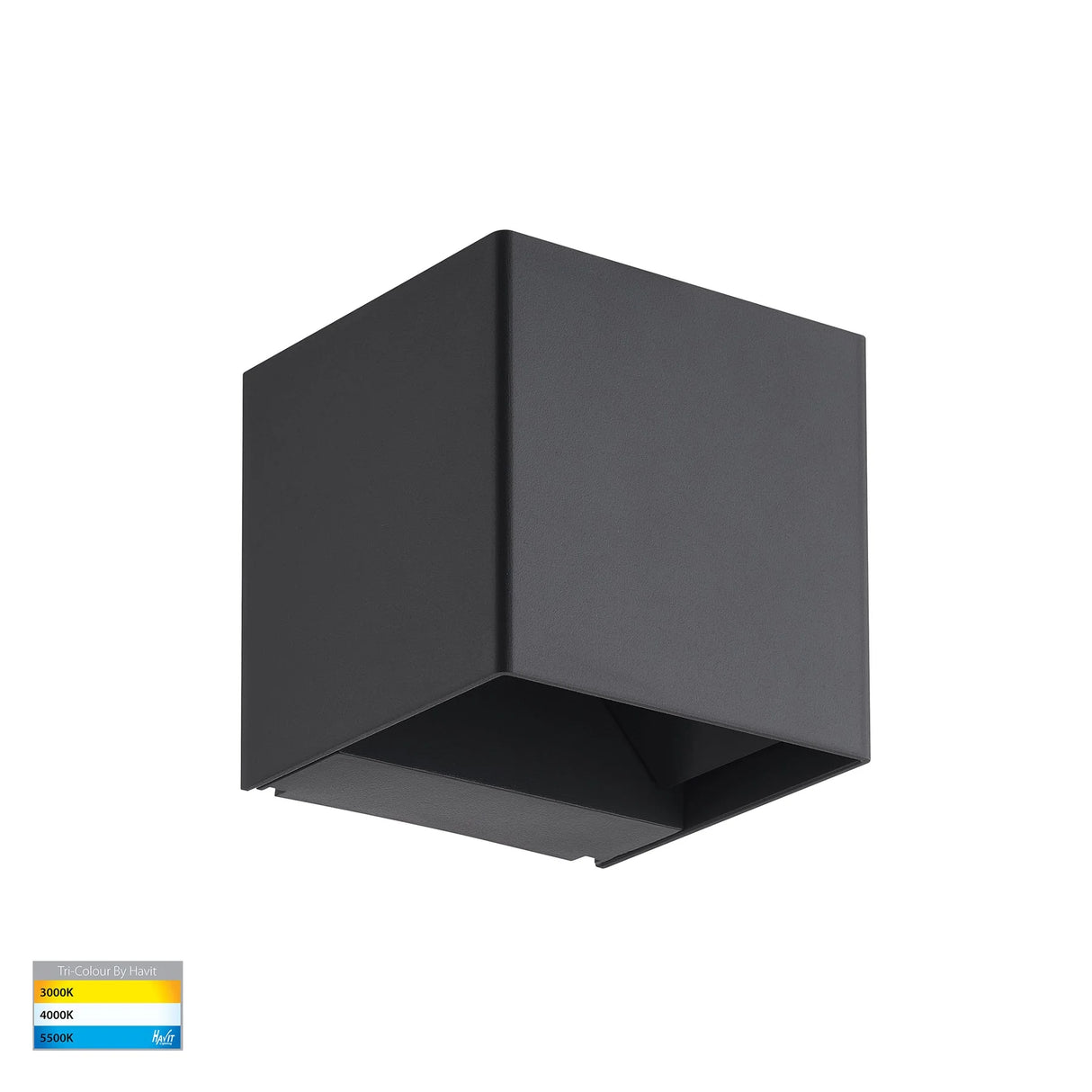 Havit HV3611T-BLK Celes Polycarbonate Black Square Up & Down Wall Light