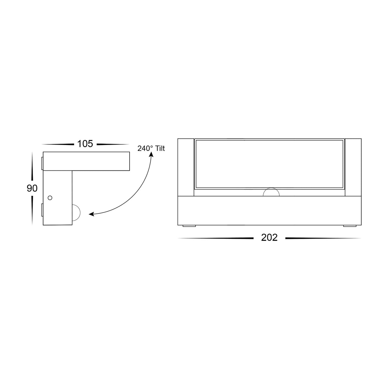 Havit HV3732T-BLK-PIR Locu Aluminium Black Adjustable 24w LED Floodlight with Sensor