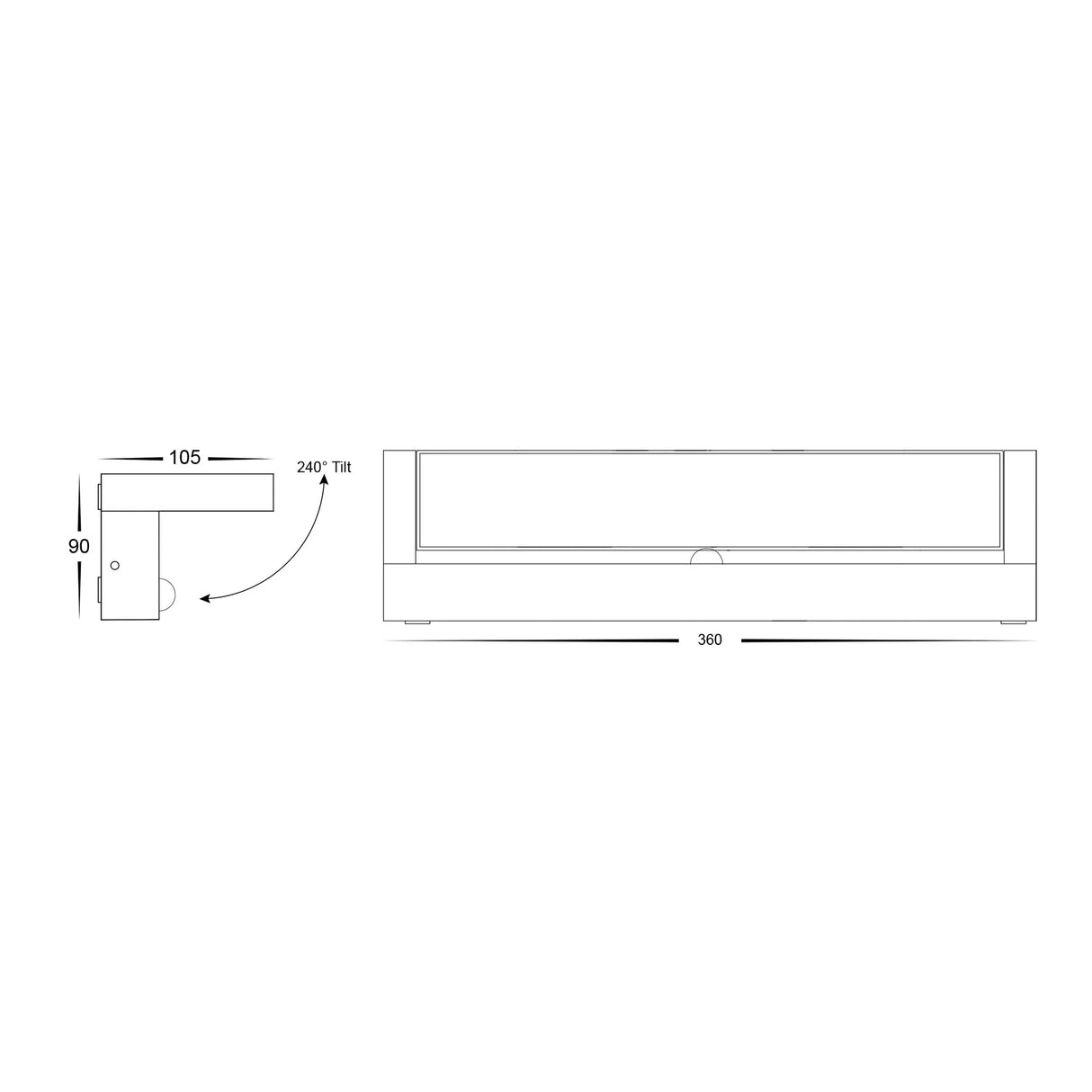 Havit HV3733T-BLK-PIR Locu Aluminium Black Adjustable 36w LED Floodlight with Sensor