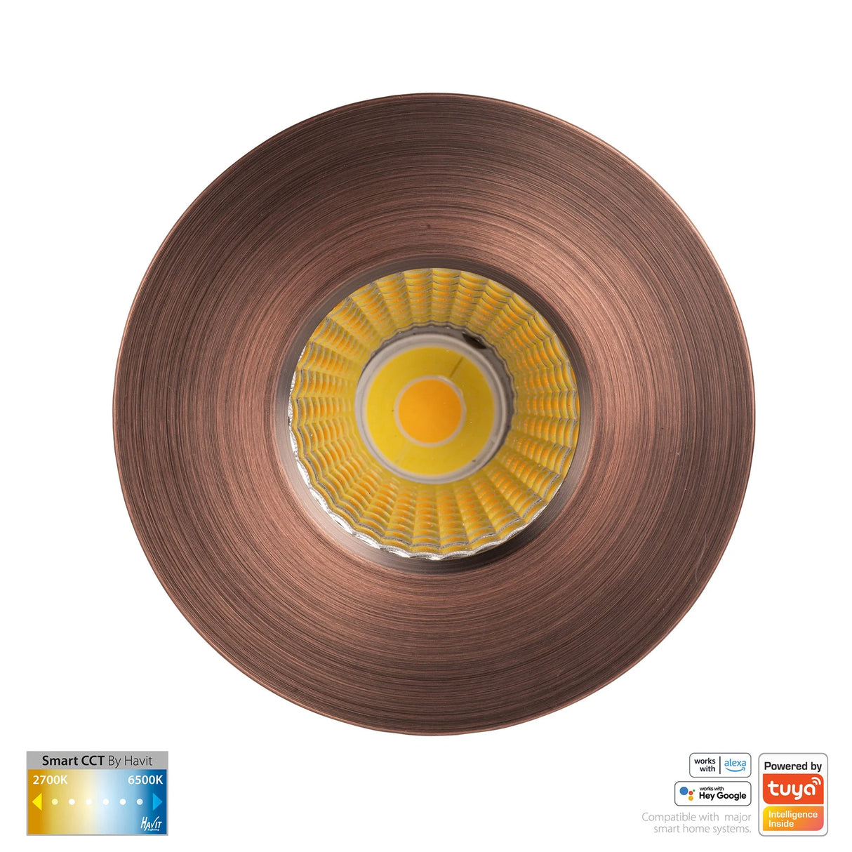 Havit HV5511CCT-AB Prime Antique Brass Fixed CCT WIFI LED Downlight