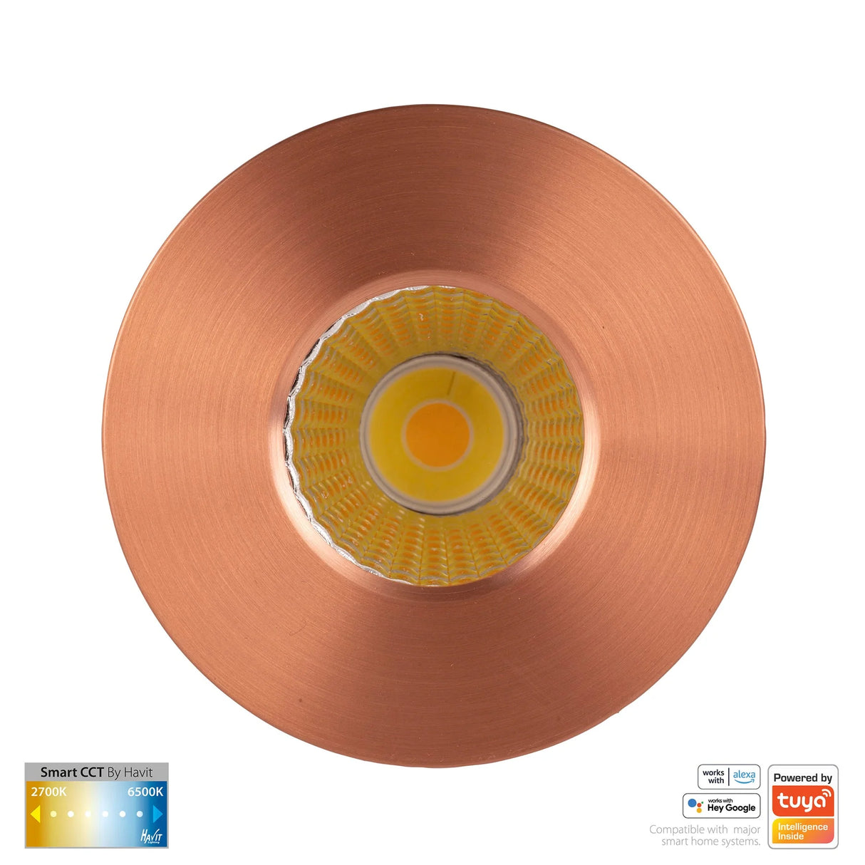 Havit HV5511CCT-CP Prime Copper Coloured Fixed CCT WIFI LED Downlight