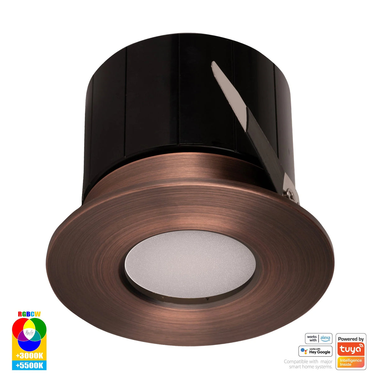 Havit HV5511RGBCW-AB Prime Antique Brass Fixed RGBCW WIFI LED Downlight