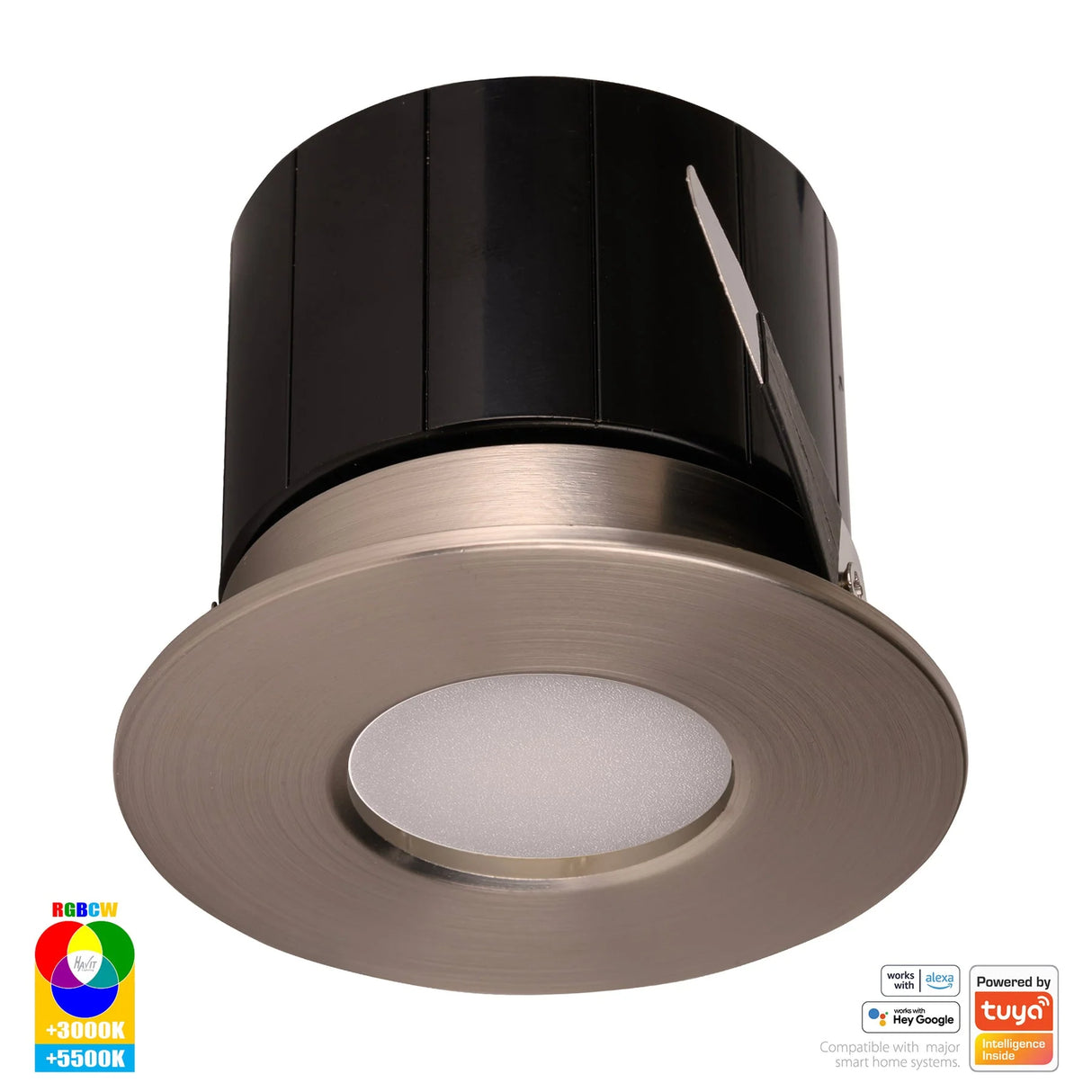 Havit HV5511RGBCW-NK Prime Nickel Coloured Fixed RGBCW WIFI LED Downlight
