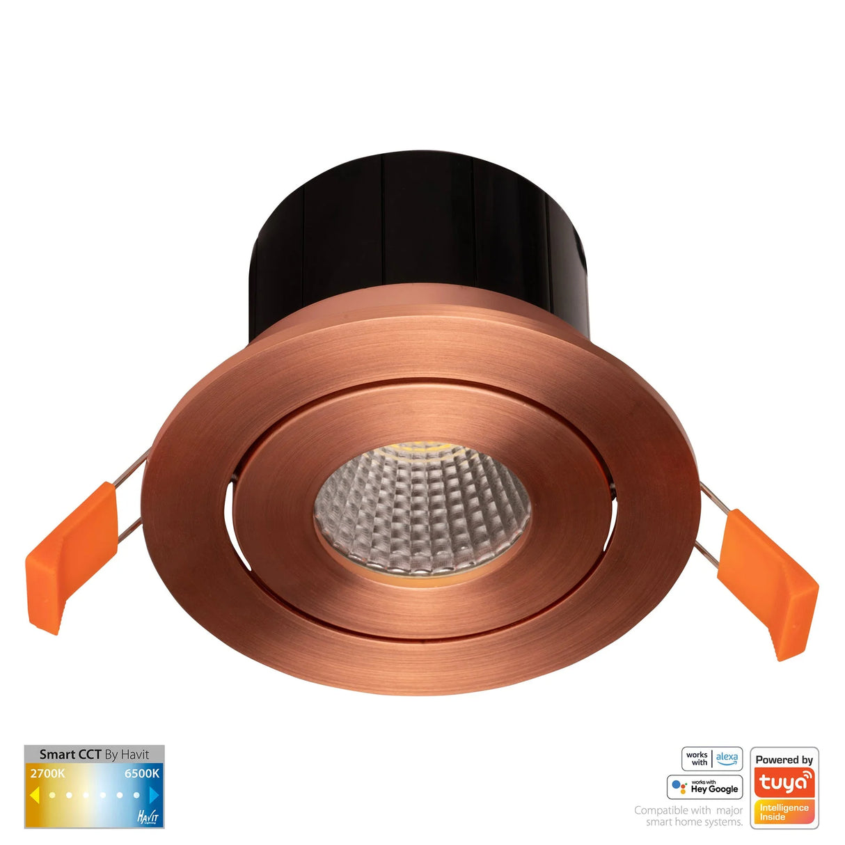 Havit HV5512CCT-CP Prime Copper Coloured Tilt CCT WIFI LED Downlight