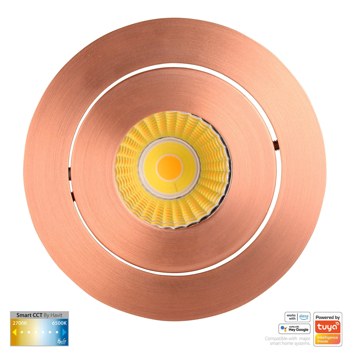 Havit HV5512CCT-CP Prime Copper Coloured Tilt CCT WIFI LED Downlight