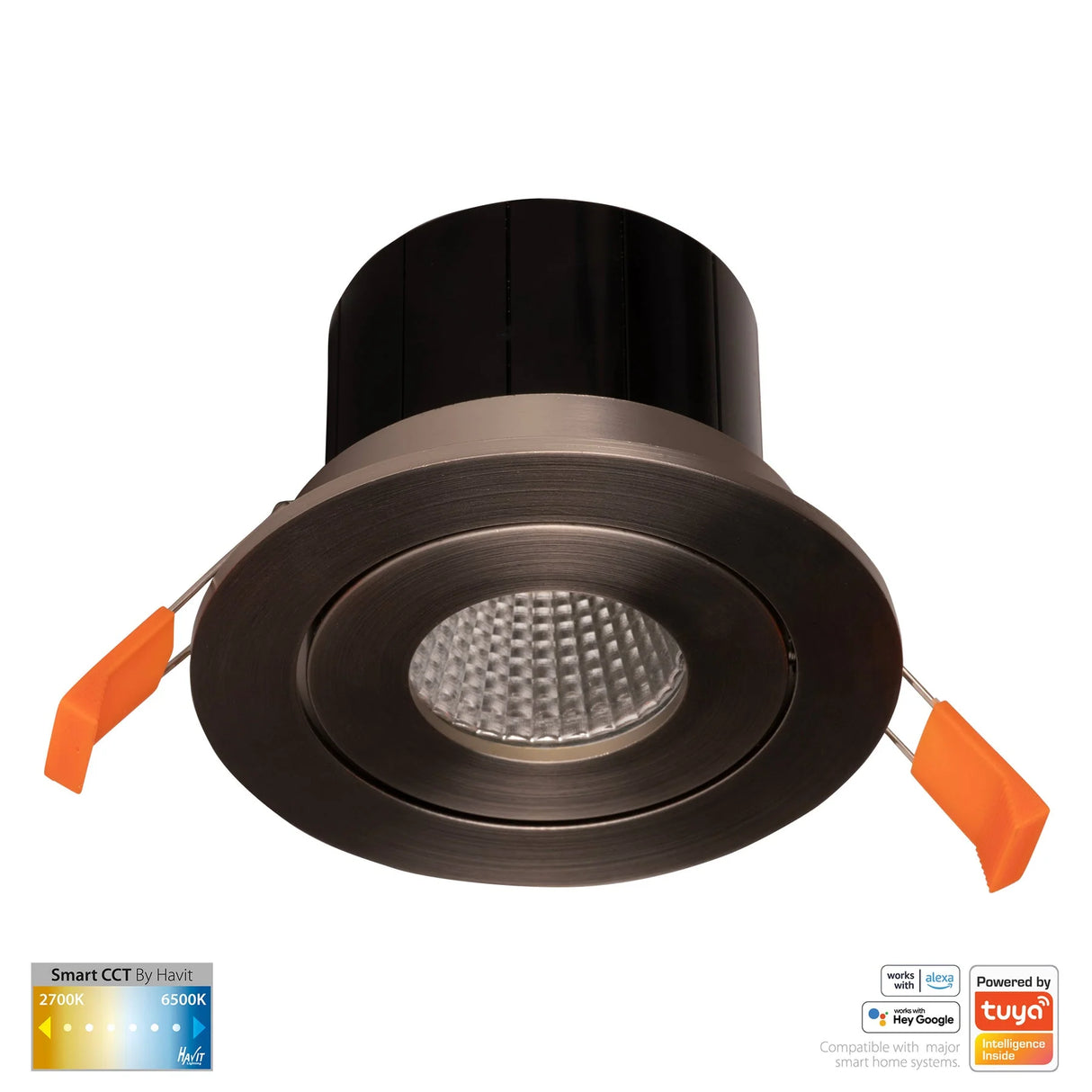 Havit HV5512CCT-NK Prime Nickel Coloured Tilt CCT WIFI LED Downlight