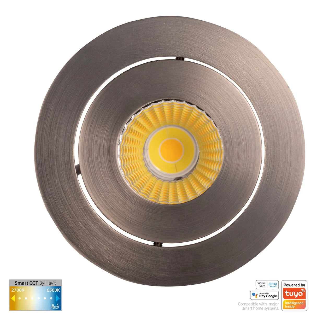Havit HV5512CCT-NK Prime Nickel Coloured Tilt CCT WIFI LED Downlight