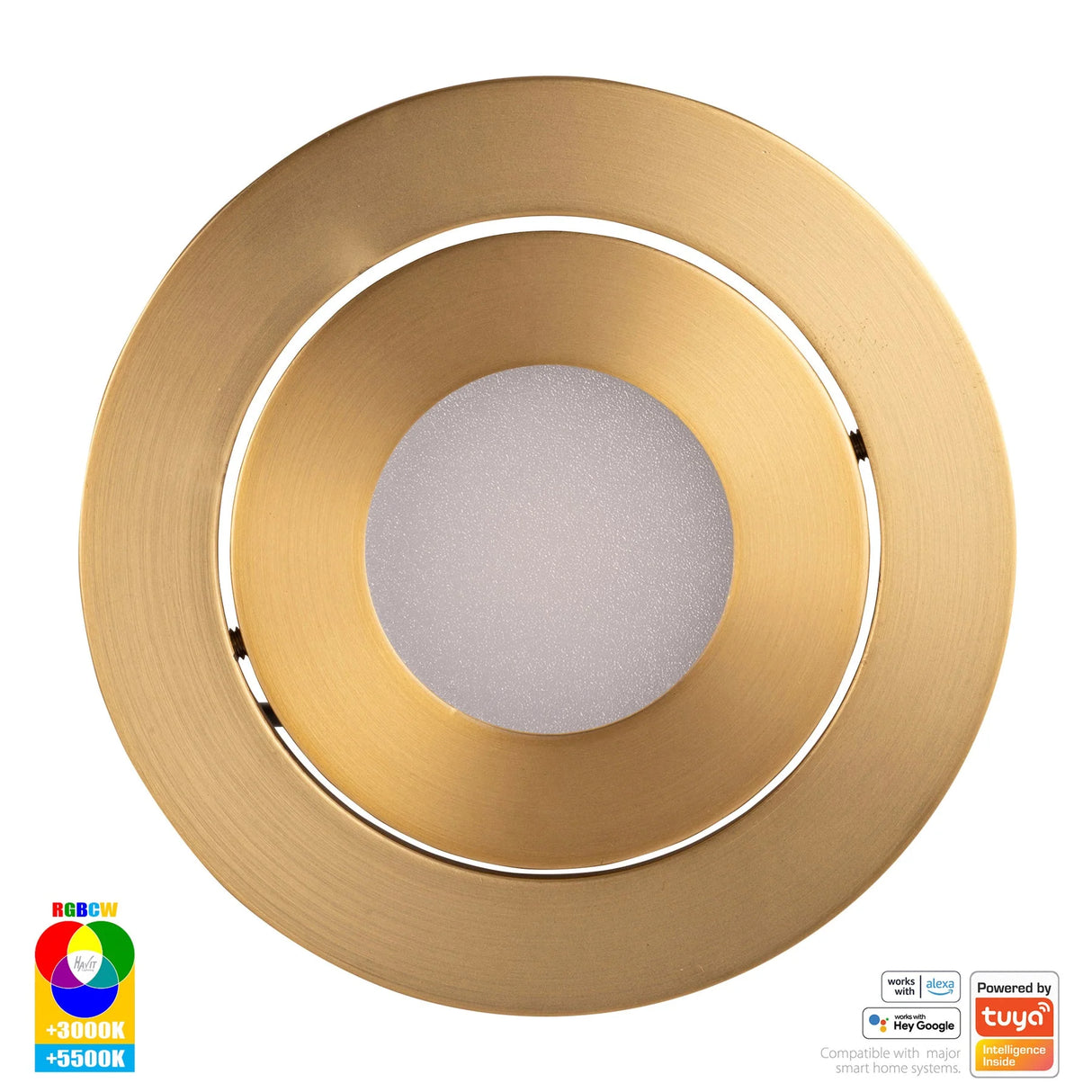 Havit HV5512RGBCW-BR Prime Brass Coloured Tilt RGBCW WIFI LED Downlight