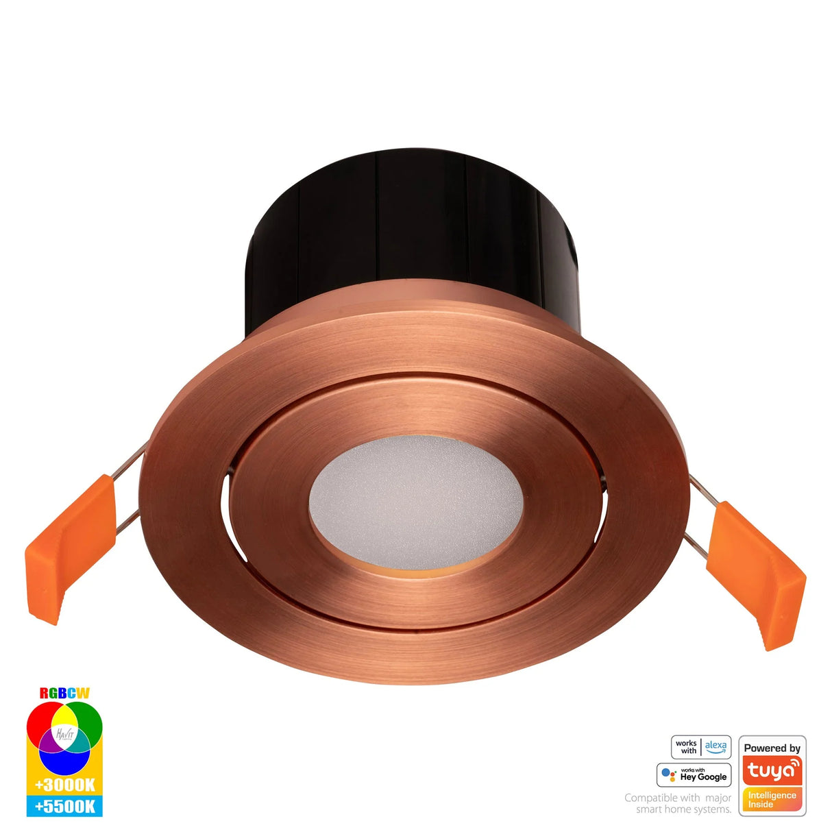 Havit HV5512RGBCW-CP Prime Copper Coloured Tilt RGBCW WIFI LED Downlight