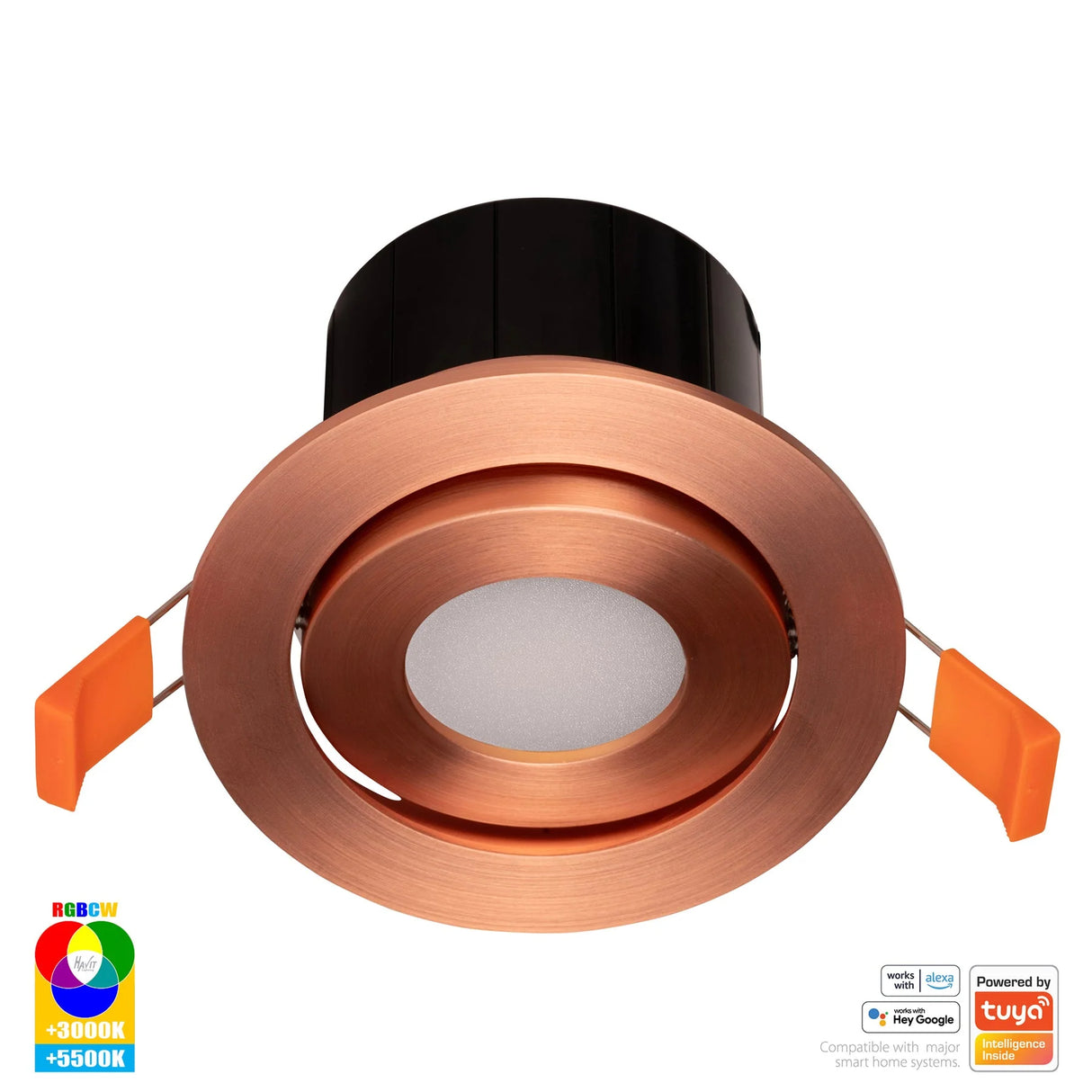 Havit HV5512RGBCW-CP Prime Copper Coloured Tilt RGBCW WIFI LED Downlight