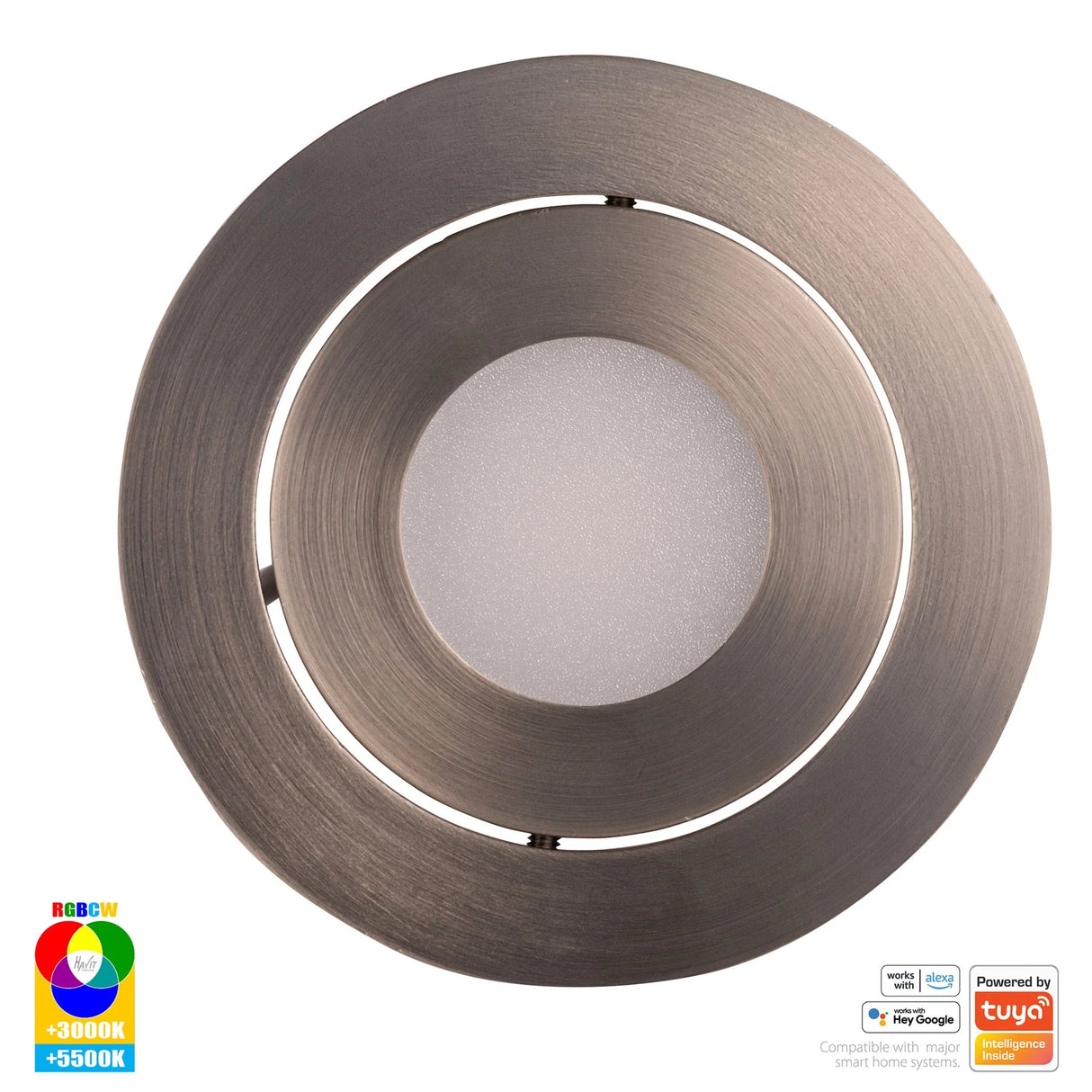 Havit HV5512RGBCW-NK Prime Nickel Coloured Tilt RGBCW WIFI LED Downlight