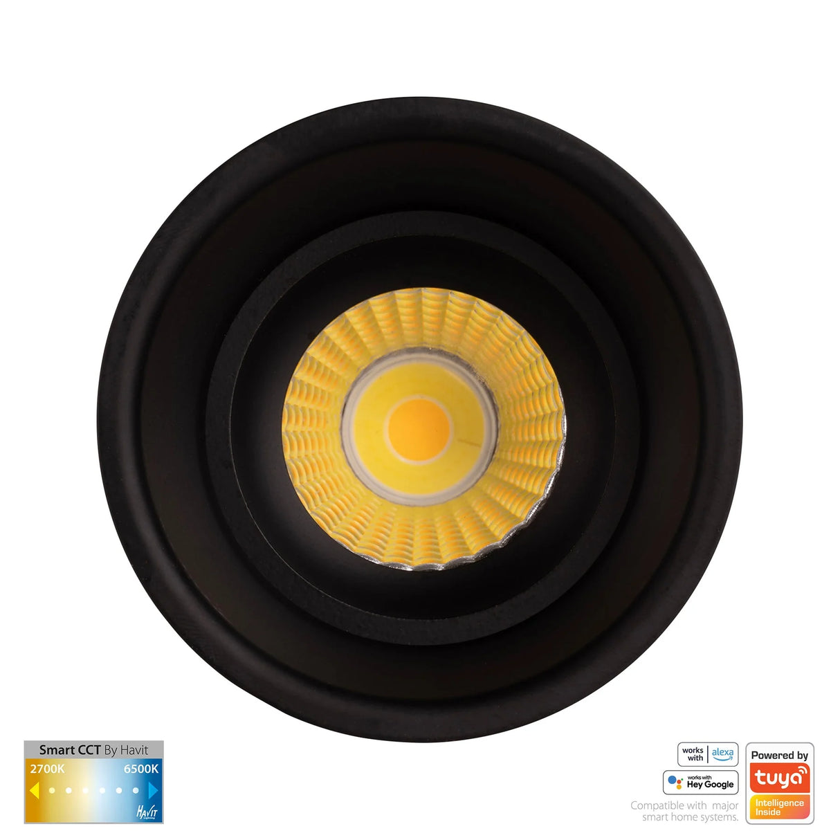 Havit HV5513CCT-BLK Prime Black Fixed Deep CCT WIFI LED Downlight