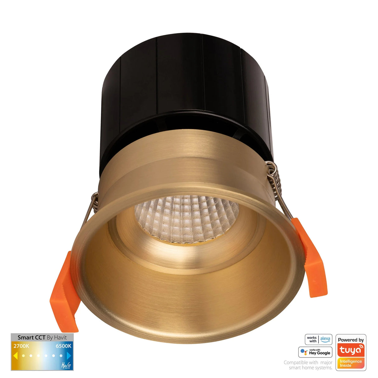 Havit HV5513CCT-BR Prime Brass Coloured Fixed Deep CCT WIFI LED Downlight