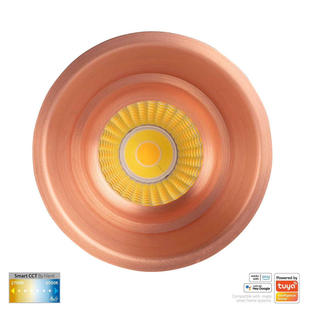 Havit HV5513CCT-CP Prime Copper Coloured Fixed Deep CCT WIFI LED Downlight