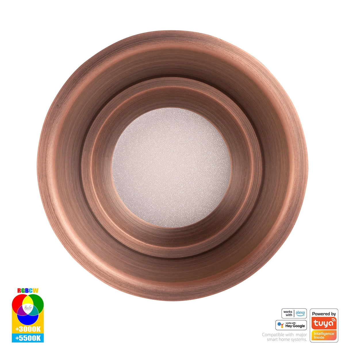 Havit HV5513RGBCW-AB Prime Antique Brass Fixed Deep RGBCW WIFI LED Downlight