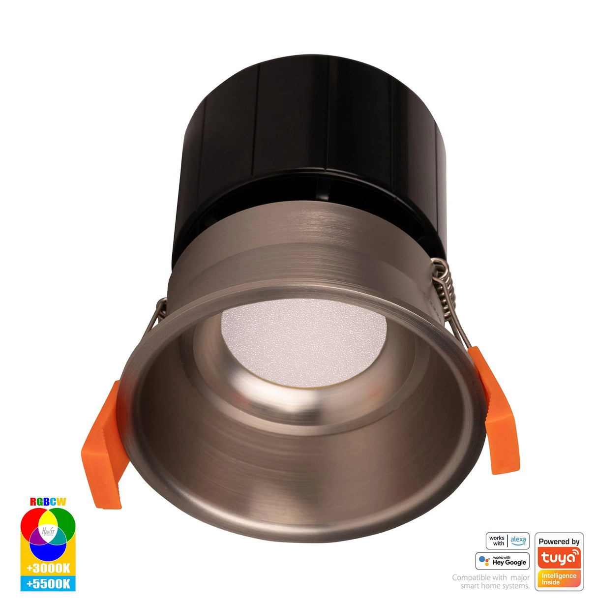 Havit HV5513RGBCW-NK Prime Nickel Coloured Fixed Deep RGBCW WIFI LED Downlight