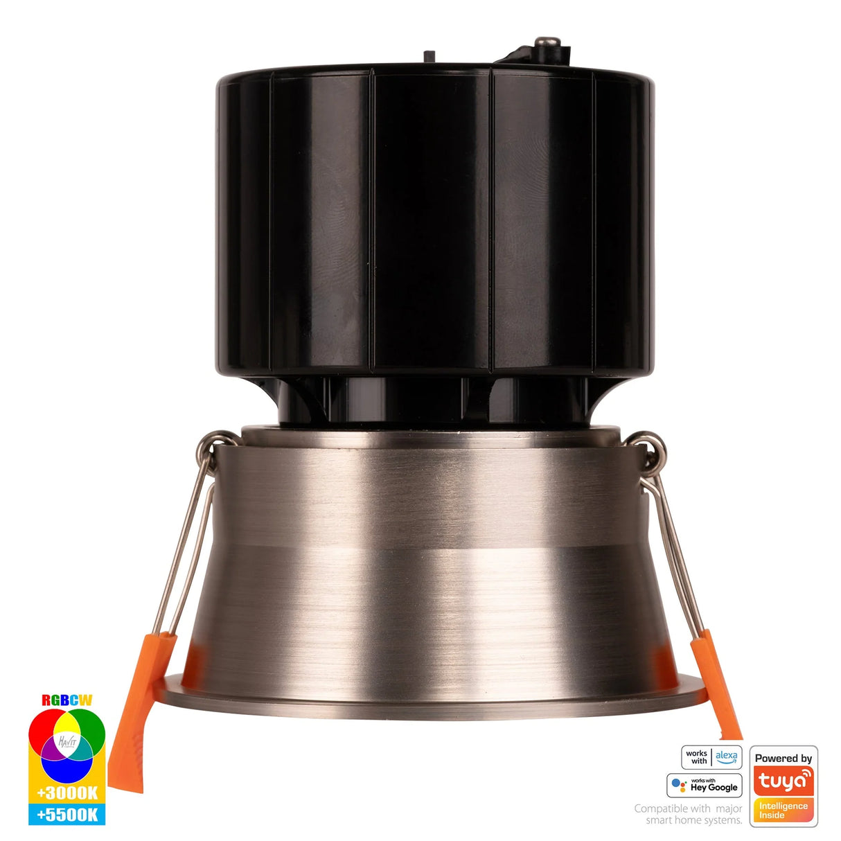 Havit HV5513RGBCW-NK Prime Nickel Coloured Fixed Deep RGBCW WIFI LED Downlight