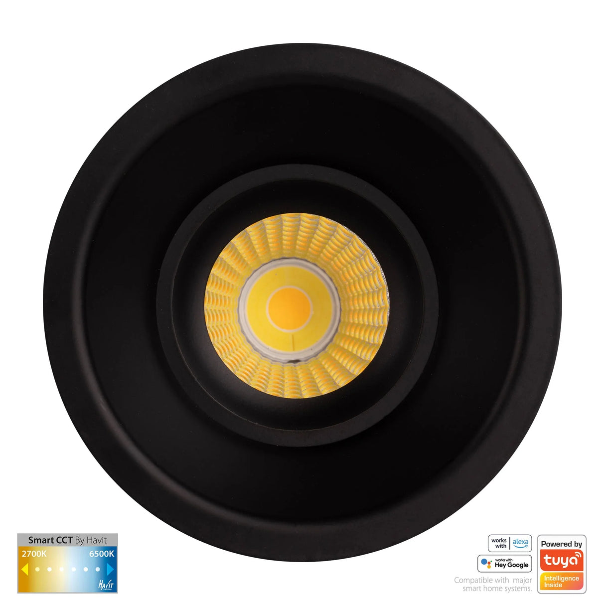 Havit HV5514CCT-BLK Prime Black Fixed Deep CCT WIFI LED Downlight