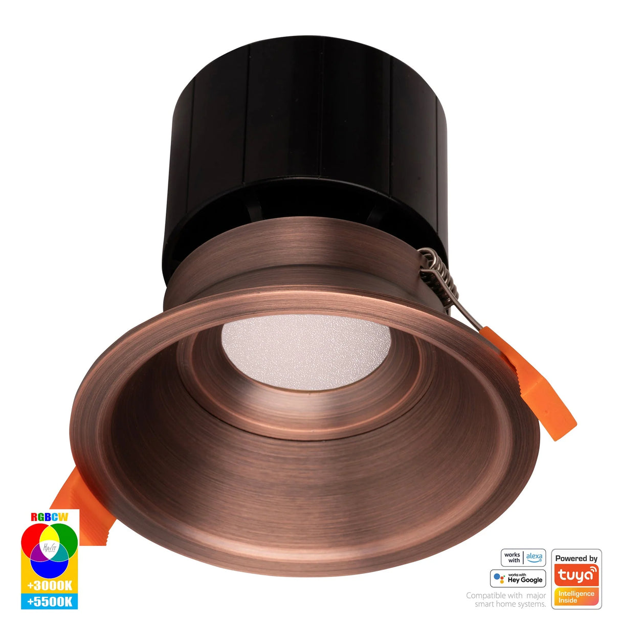 Havit HV5514RGBCW-AB Prime Antique Brass Fixed Deep RGBCW WIFI LED Downlight