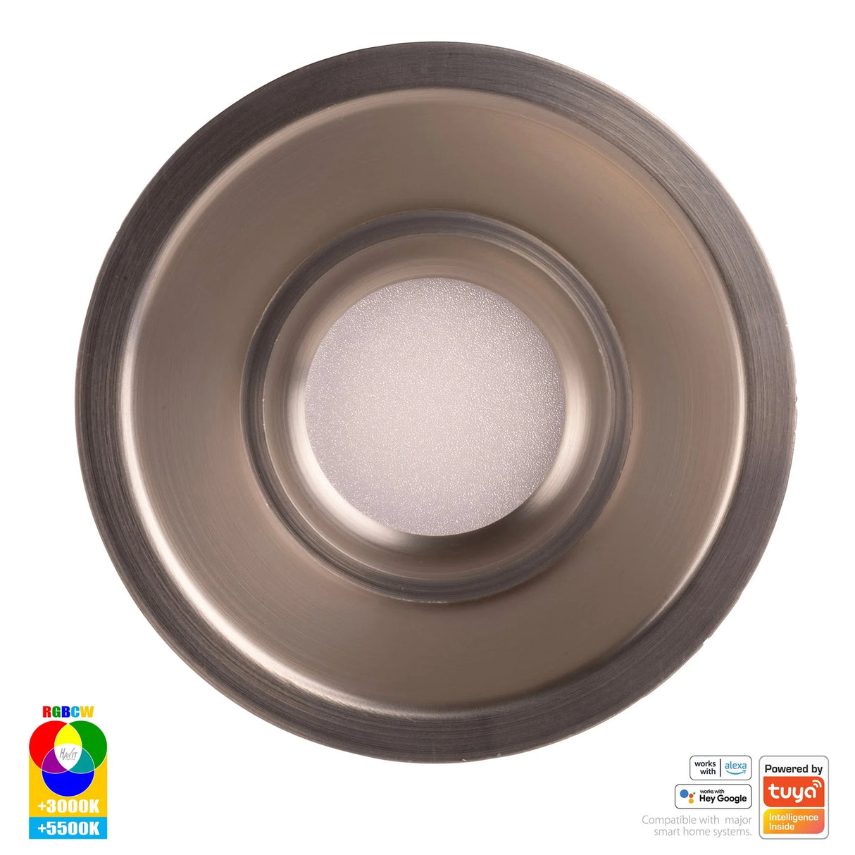 Havit HV5514RGBCW-NK Prime Nickel Coloured Fixed Deep RGBCW WIFI LED Downlight
