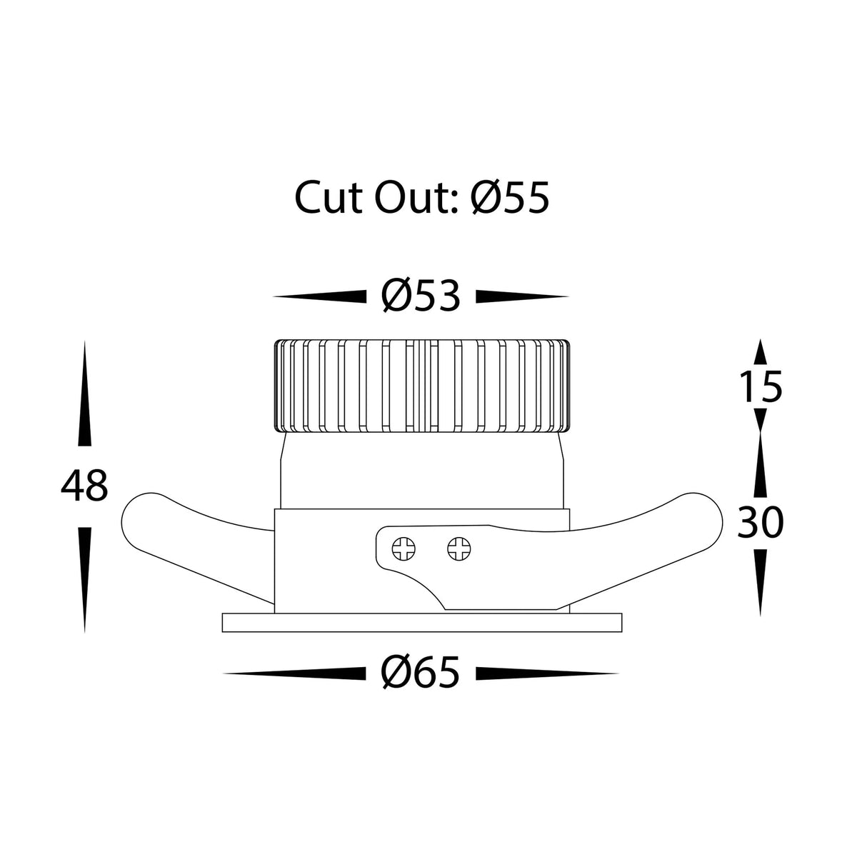 Havit HV5703T-WHT Niche White Round Recessed Downlight