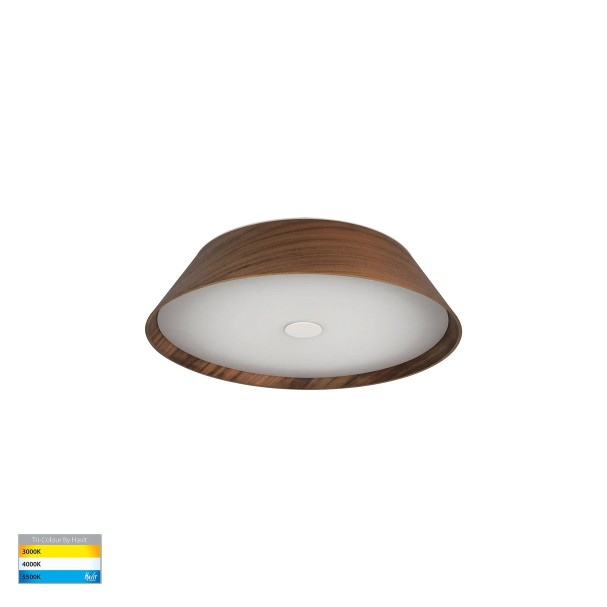 Havit HV5871T Noyer Walnut Timber 330mm Ceiling Mounted LED Oyster
