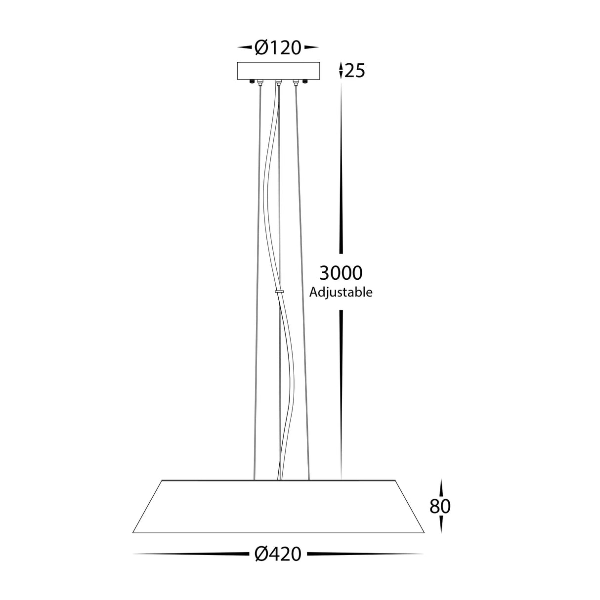 Havit HV5872T-PDT Noyer 420mm Walnut Timber LED Pendant