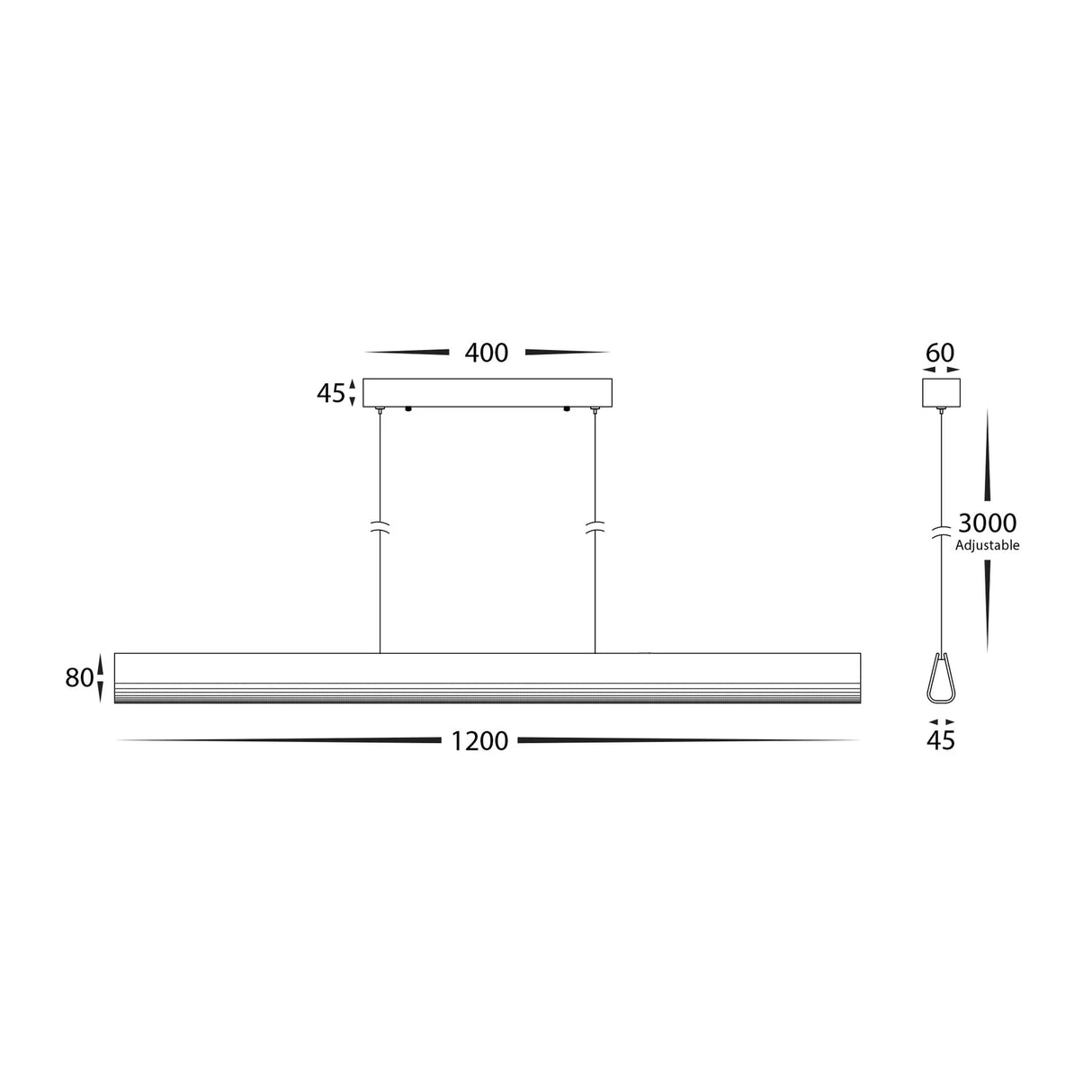 Havit HV6013T Opex Walnut Timber 1200mm Linear Pendant