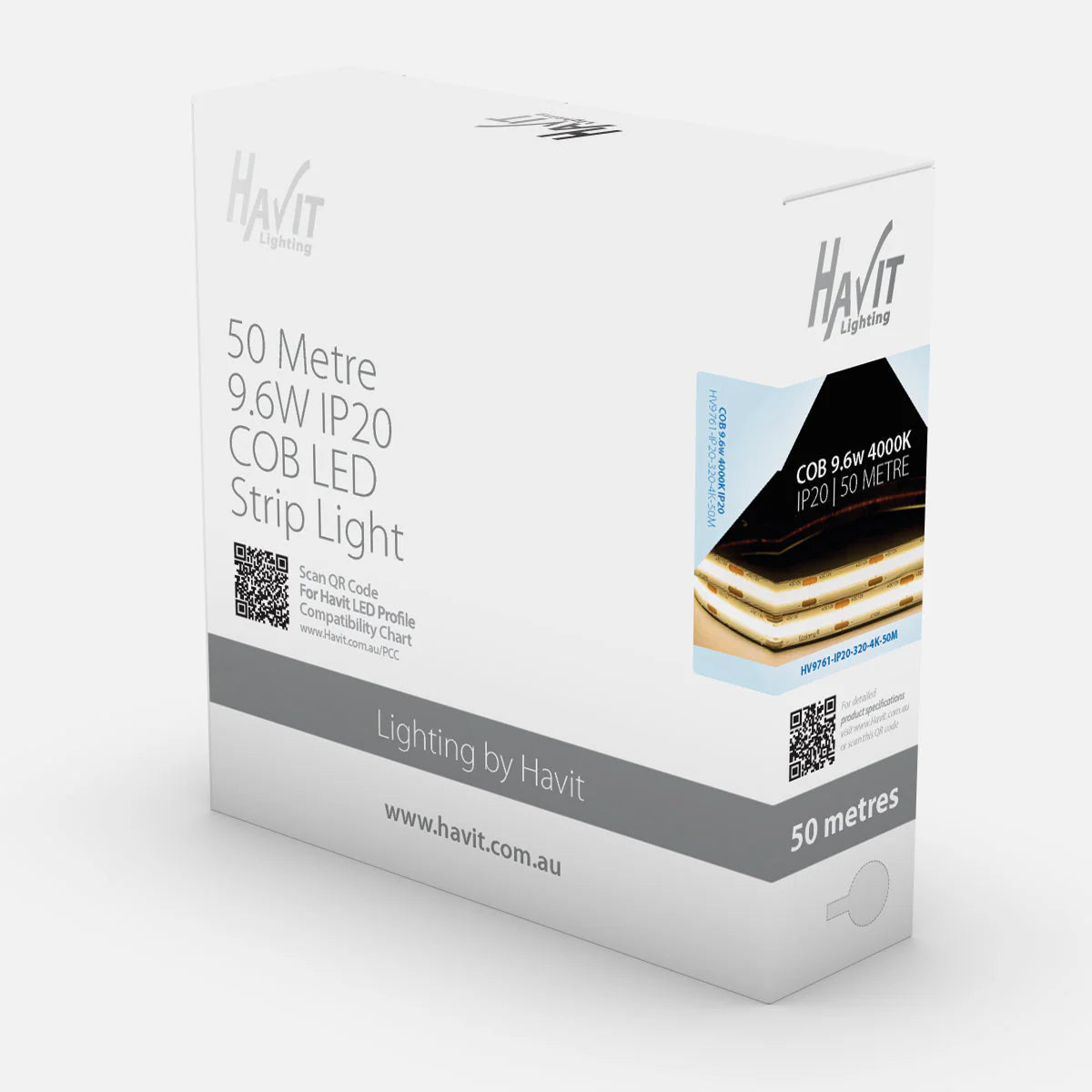 Havit HV9761-IP20-320-4K-50M 9.6w IP20 COB LED Strip 4000k 50m Roll