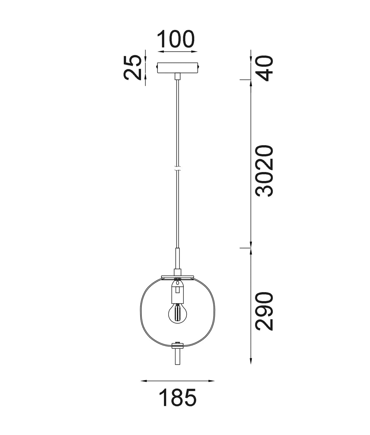 CLA PINO Interior Opal Matte / Smokey Black Mirror Finish Glass Round Pendant Lights