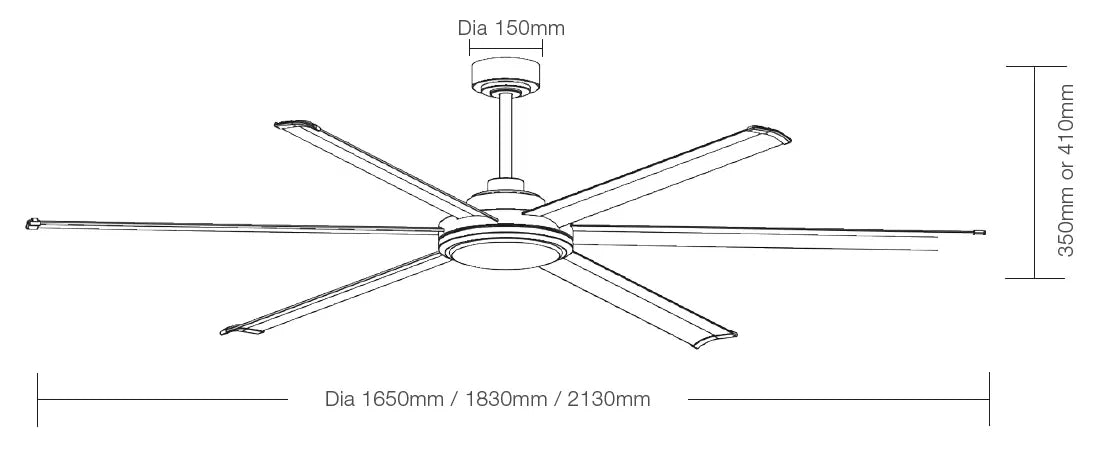 Martec Albatross II DC 84″ Smart Ceiling Fan With WIFI Remote Control With LED light