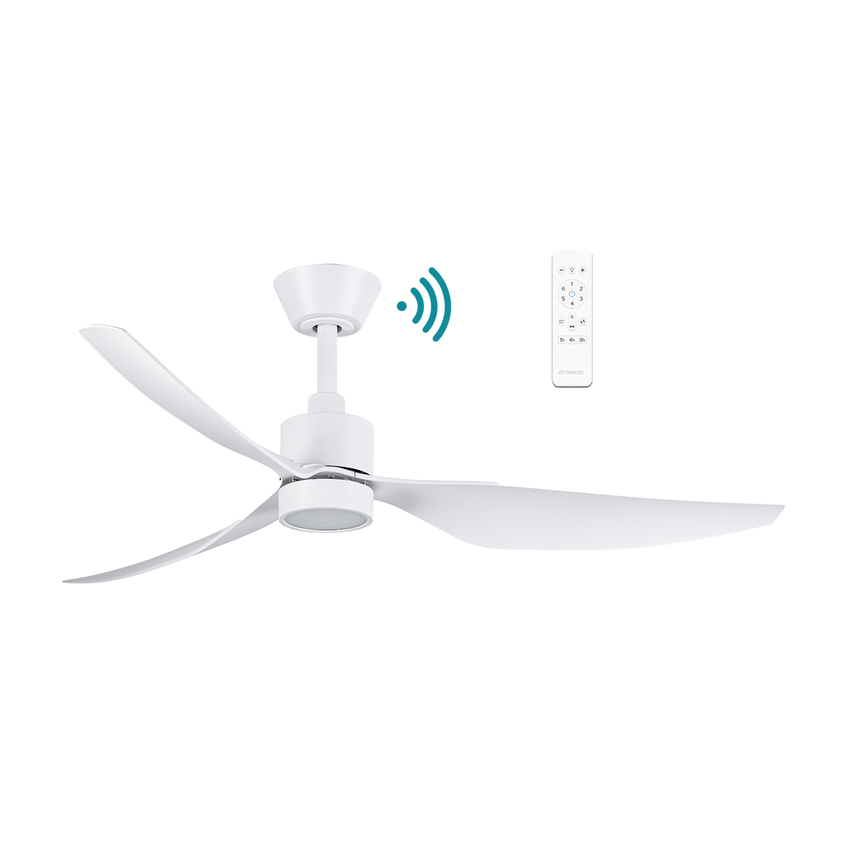 White Stylish Martec Genoa 50 inch ceiling fan for home interiors