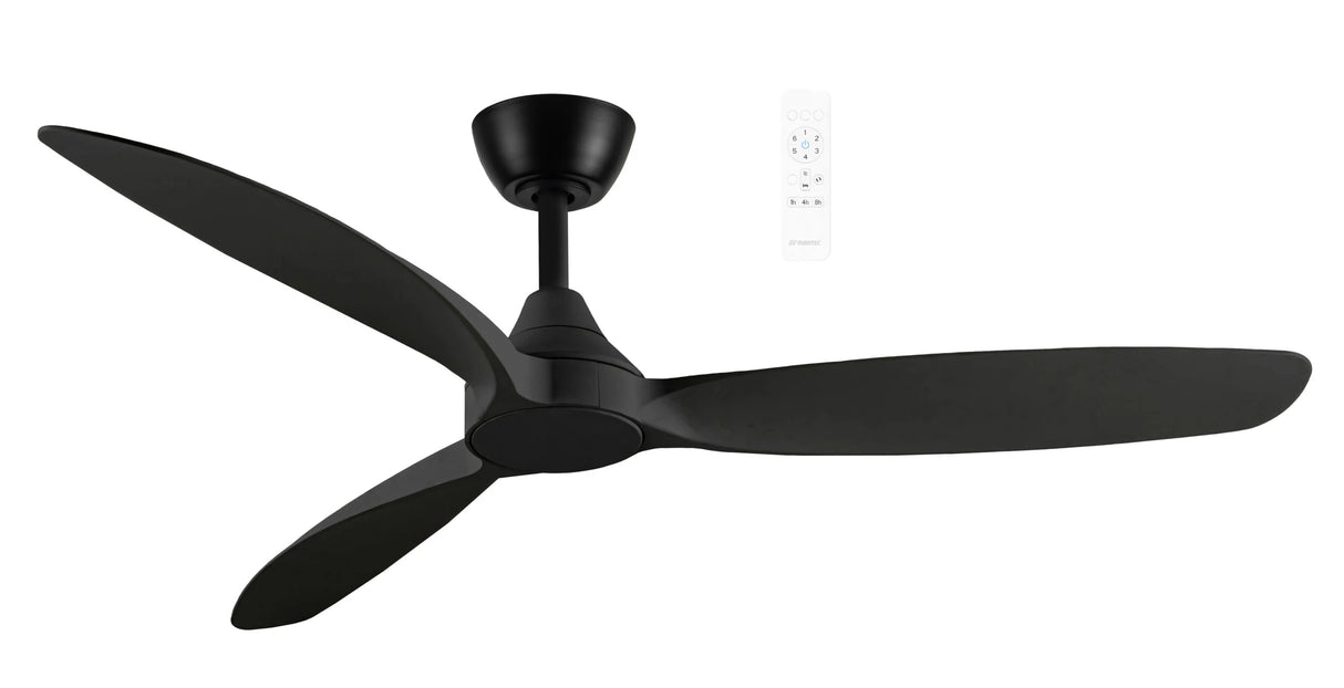 White Sleek Martec Seaforth smart ceiling fan with DC motor and WiFi.