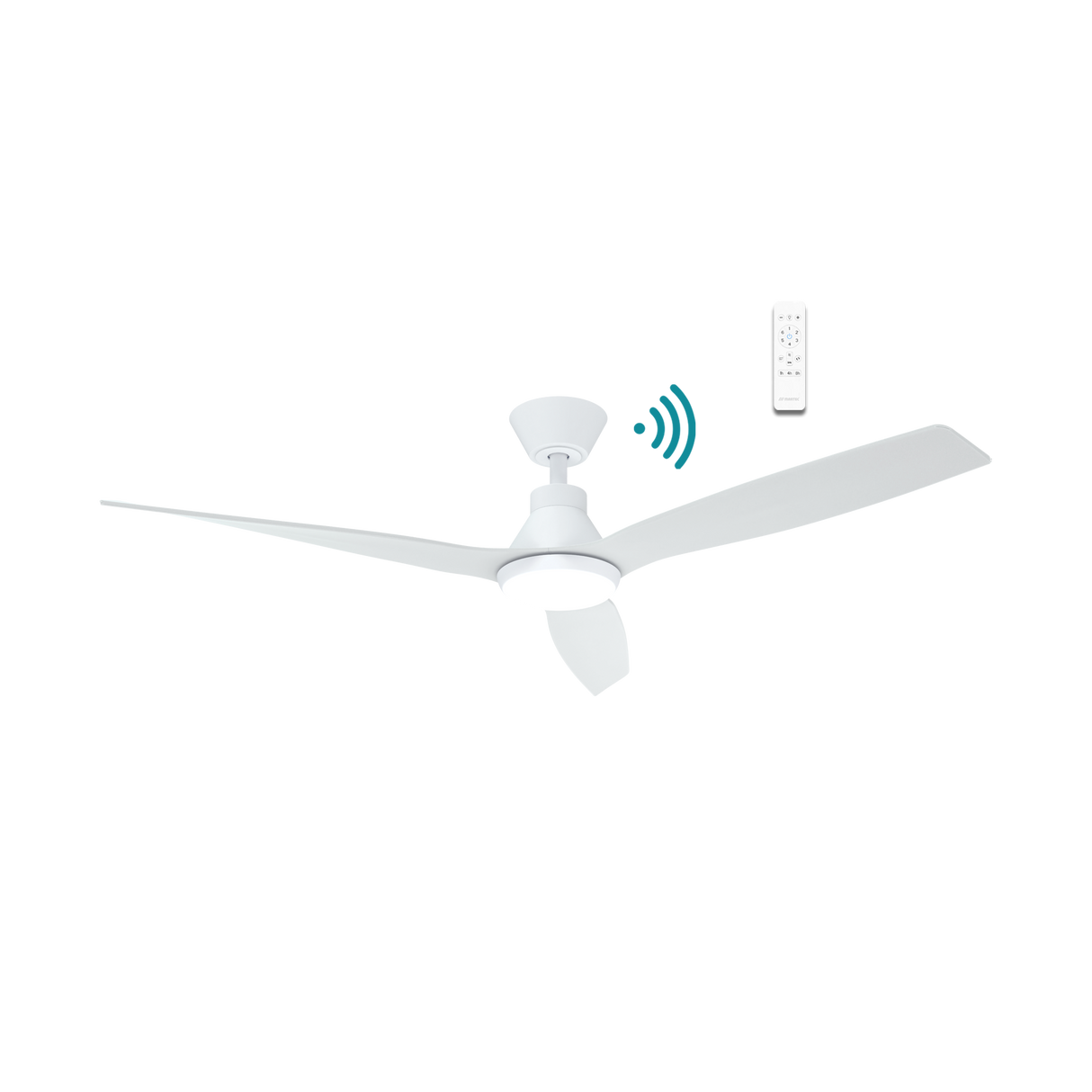White Sleek and quiet Martec Triumph 52 inch DC ceiling fan for indoor spaces