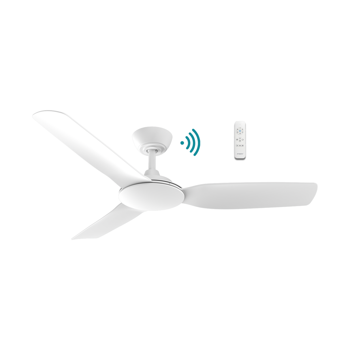 Sleek white Martec Viper 52 inch DC ceiling fan for modern interior