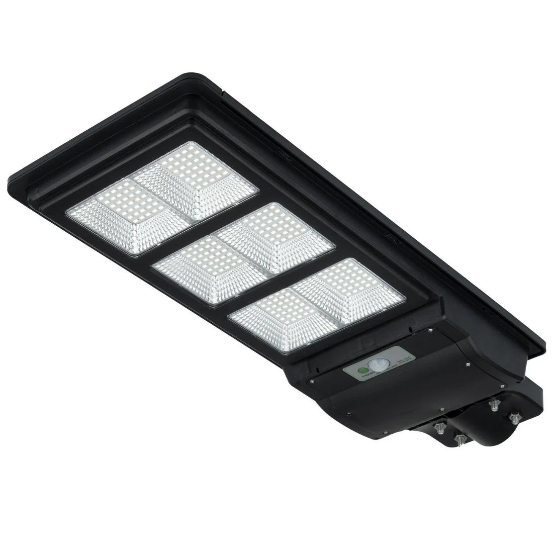 Black Energy-efficient Mercator Epsilon II solar streetlight for driveways